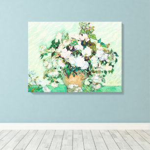 Impressão Em Tela Rosas Van Gogh, Flores Vintage, Arte Bela Jardim