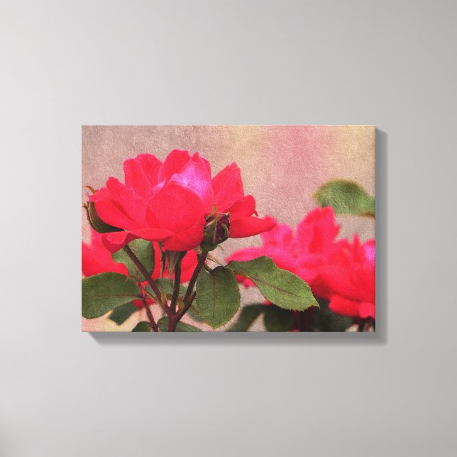 Impressão Em Tela Rosas vermelhas (Frente)