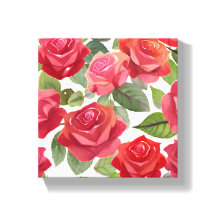 Rosas vermelhas | Elegante Floral Rosa Watercolor