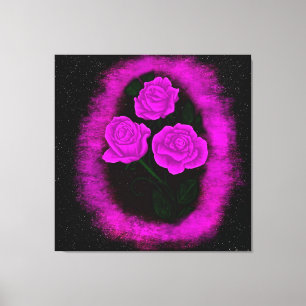 Impressão Em Tela Rosas Vibrantes