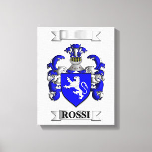 Impressão em Tela Rossi Apelido Italiano e Escudo