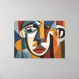 Impressão Em Tela rosto de abstrato