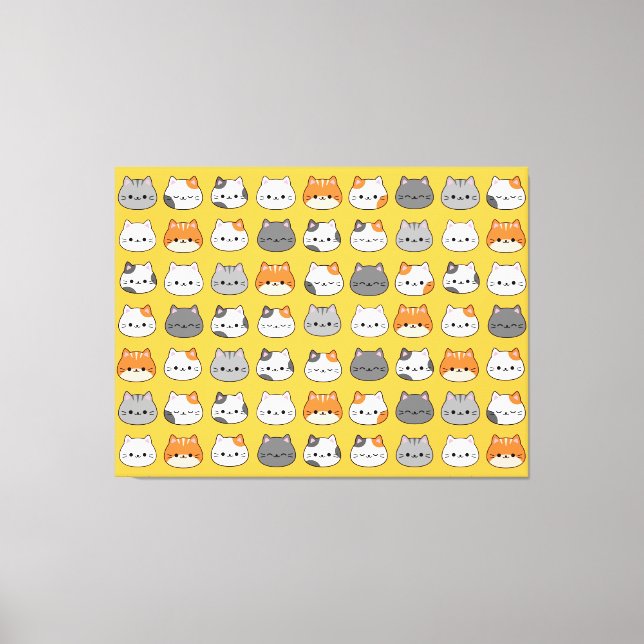 Impressão Em Tela Rosto de Gato Laranja Cinto (Frente)