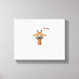 Impressão Em Tela rosto de girafa zangada insultando emoji