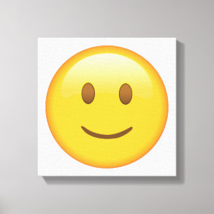 Impressão Em Tela Rosto ligeiramente sorridente - Emoji