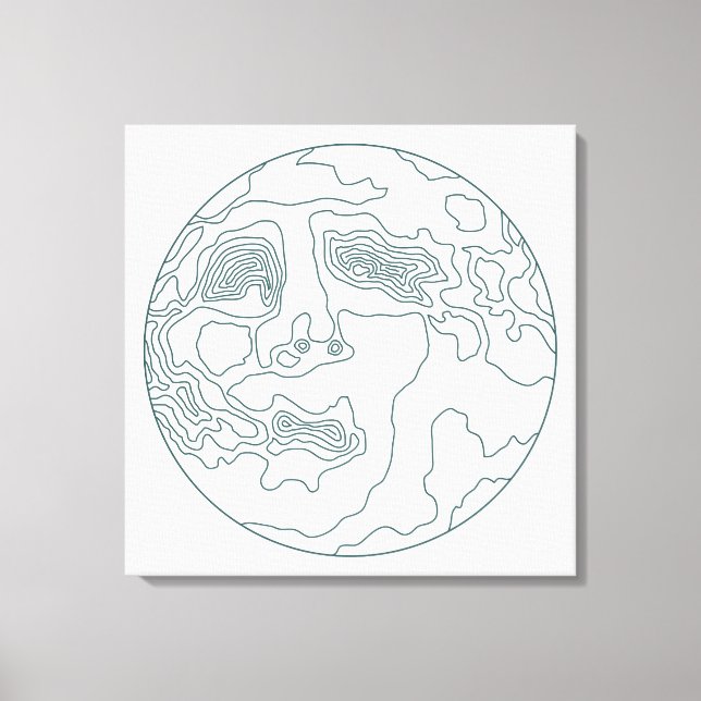 Impressão Em Tela rosto na lua (Frente)
