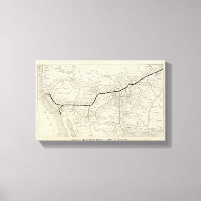 Impressão Em Tela Rota da California Limited (Frente)