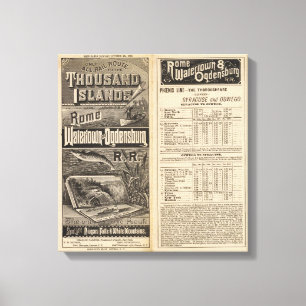 Impressão Em Tela Rota Ferroviária para as Ilhas Mil