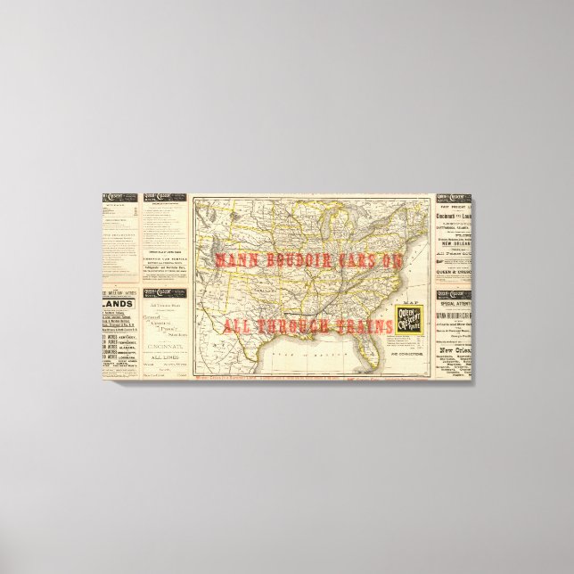 Impressão Em Tela Rota Rainha e Crescente (Frente)