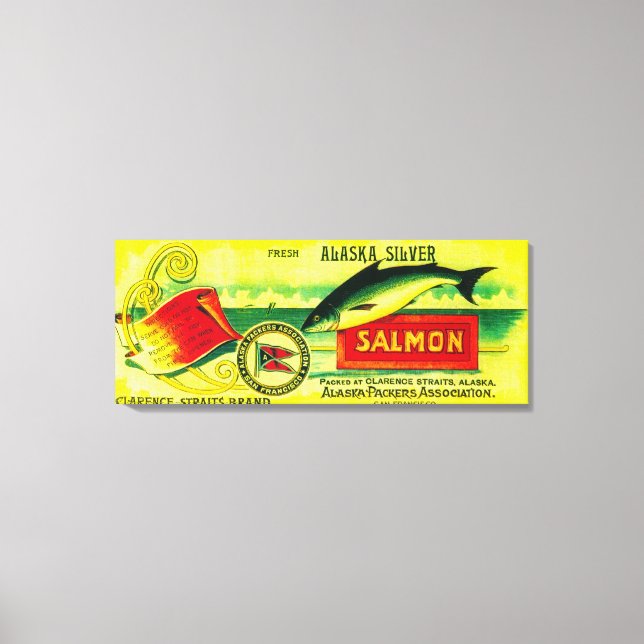 Impressão Em Tela Rótulo Clarence Straits Salmon (Frente)