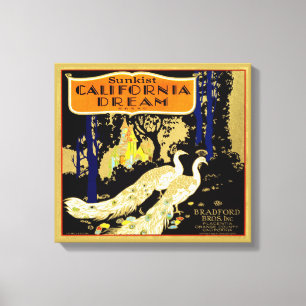 Impressão Em Tela Rótulo de Fruta da Caixa de Laranja da Marca Calif