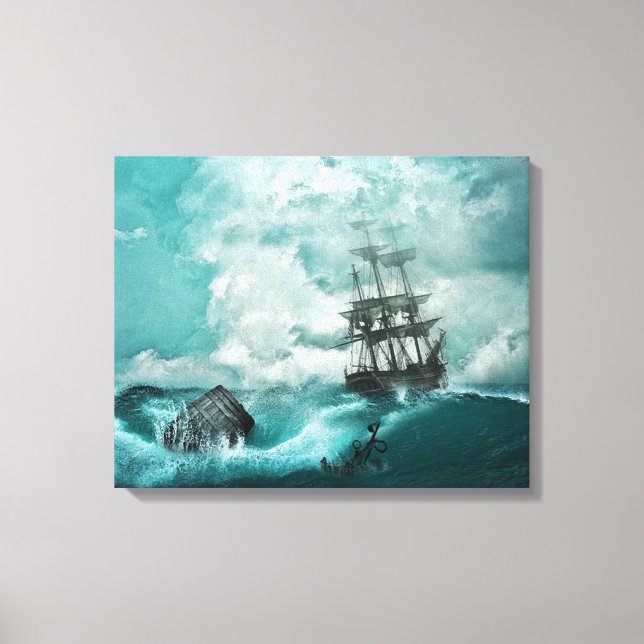 Impressão Em Tela Rough Seas (Frente)