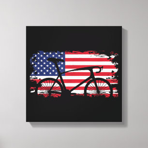Impressão Em Tela Roupas de Ciclismo de Estrada com Bandeira America