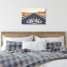 Impressão Em Tela Route 66 Desert Road Vintage Travel Art