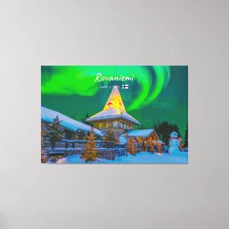 Impressão Em Tela Rovaniemi, Finlândia - Magia Aurora