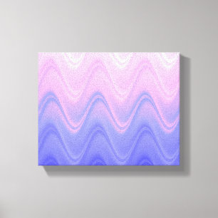 Impressão Em Tela Roxo Abstrato Ondulado Rosa
