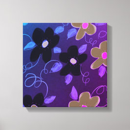 Impressão Em Tela Roxo e Preto