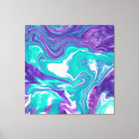 Roxo e Teto Fluid Art Marble como