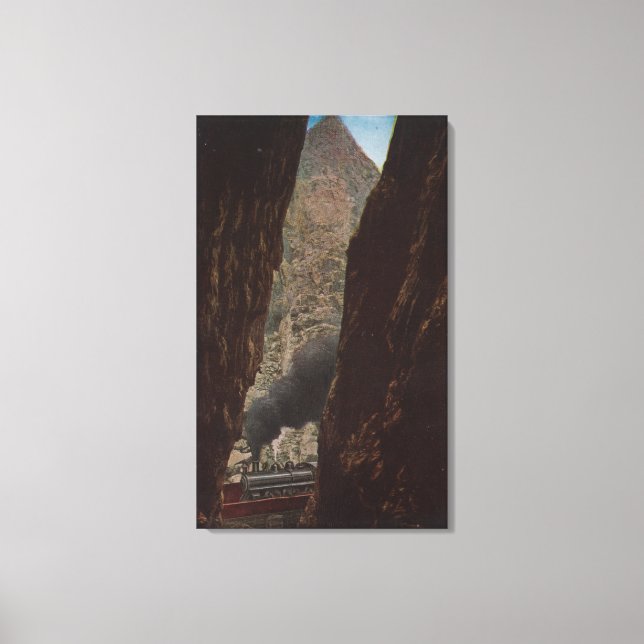 Impressão Em Tela Royal Gorge, CO - Vista de um Crevice em Royal (Frente)
