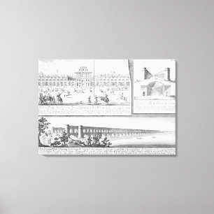 Impressão Em Tela Royal Palace em Isfahan, um secção transversal d