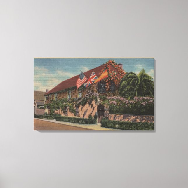 Impressão Em Tela Rua. Augustine, FL - Vista da Rua. Francis (Frente)