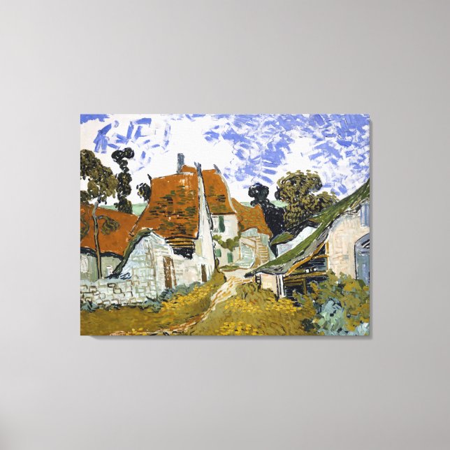 Impressão Em Tela Rua Auvers-sur-Oise por Vincent van Gogh (Frente)
