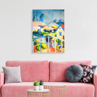 Impressão Em Tela Rua Germain perto de Tunis | Auguste Macke |