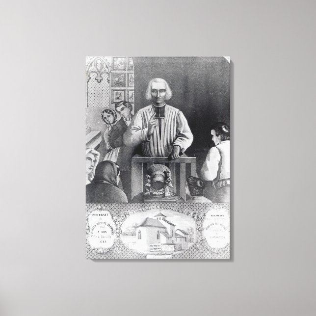 Impressão Em Tela Rua. Jean-Marie Vianney pregando, século XIX (Frente)