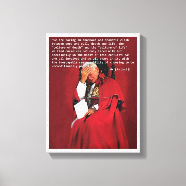 Impressão Em Tela Rua João Paulo II sobre a Vida. (Frente)