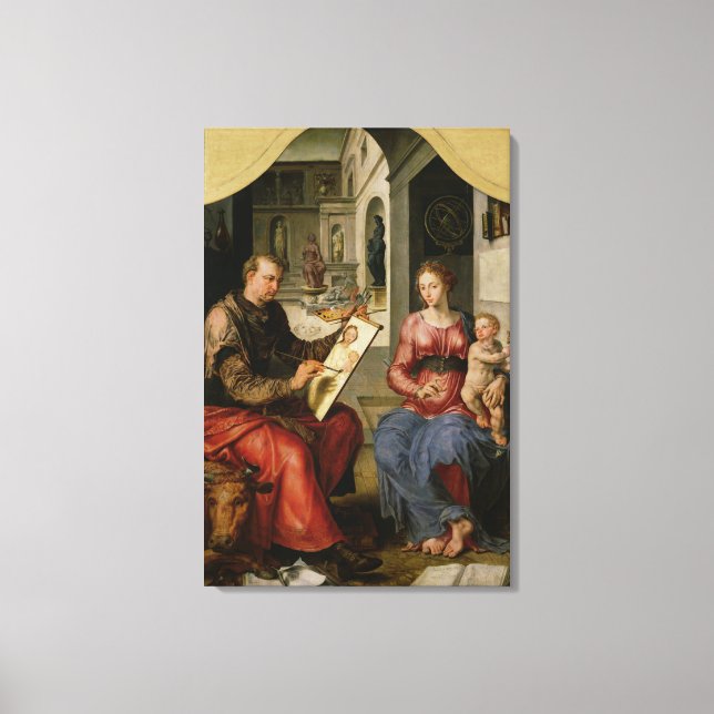 Impressão Em Tela Rua Luke Painting the Virgin, c.1545 (Frente)
