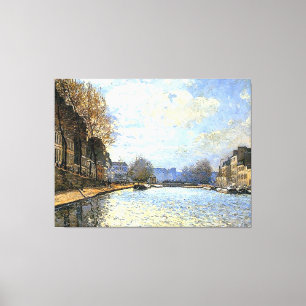 Impressão Em Tela Rua Martin Canal Alfred Sisley