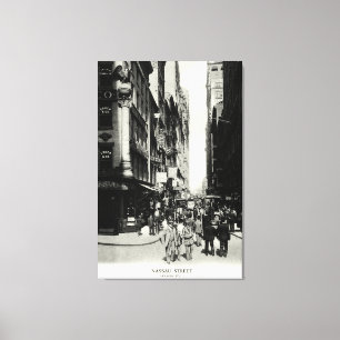 Impressão Em Tela Rua Nassau de 1905, Nova Iorque