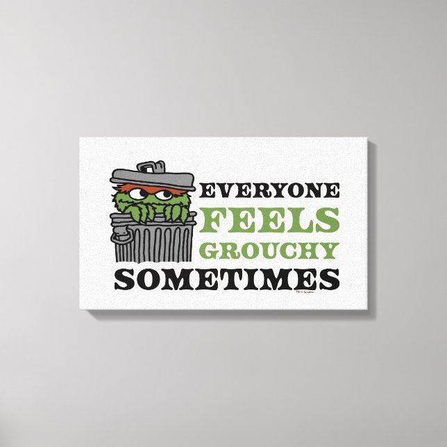 Impressão Em Tela Rua Sésamo | Oscar o Grouch se sente lacrado (Frente)