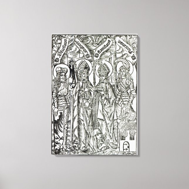 Impressão Em Tela Rua. Wenceslaus, Adalbert, Stanislaus Rua. Florian (Frente)