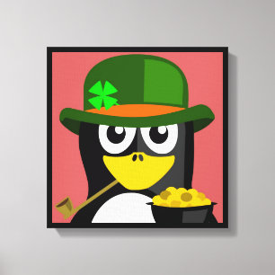 IMPRESSÃO EM TELA "RUAS. PATRICK'S DAY" PENGUIN