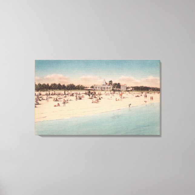 Impressão Em Tela Ruas. Petersburgo, FL - Vista frontal das águas (Frente)