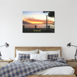Impressão Em Tela RUAS Sunset das Ilhas Virgens dos EUA. Croix USVI