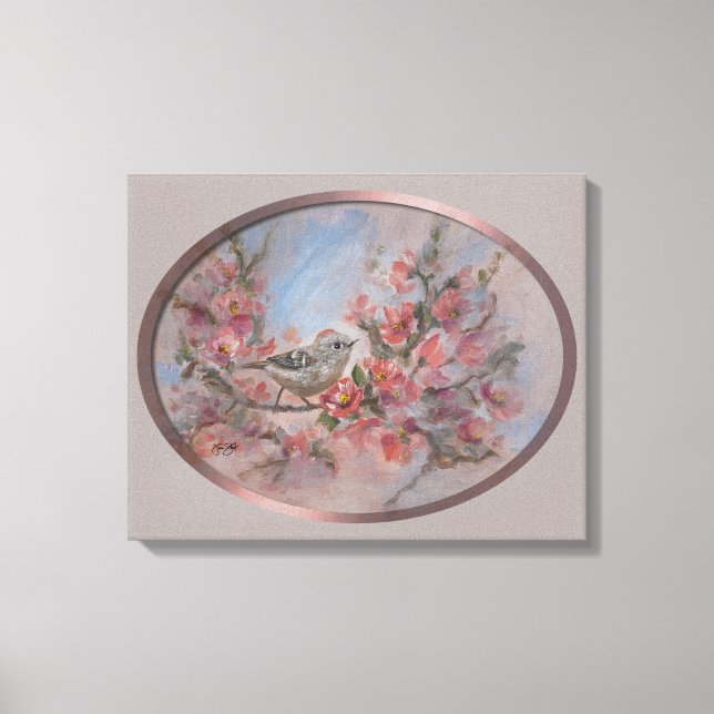 Impressão Em Tela Ruby Crowned Kinglet 16x20" (Frente)