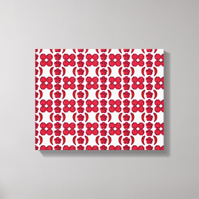 Impressão Em Tela Ruby Gemstone Art, Vermelho (Frente)