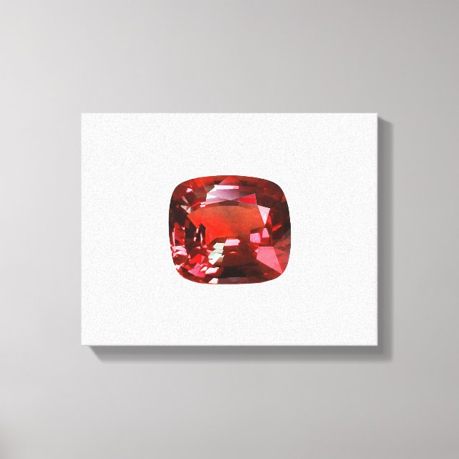Impressão Em Tela Ruby Gemstone Red (Frente)