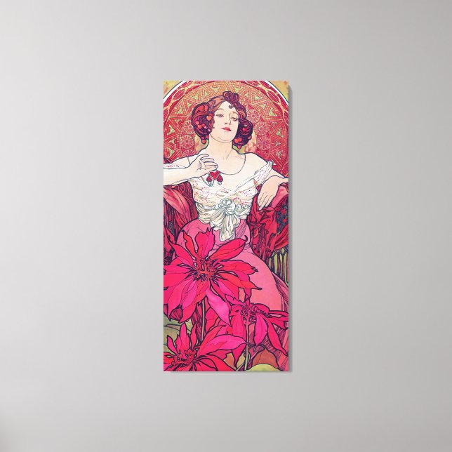 Impressão Em Tela Ruby (Quatro Joias), Alphonse Mucha (Frente)