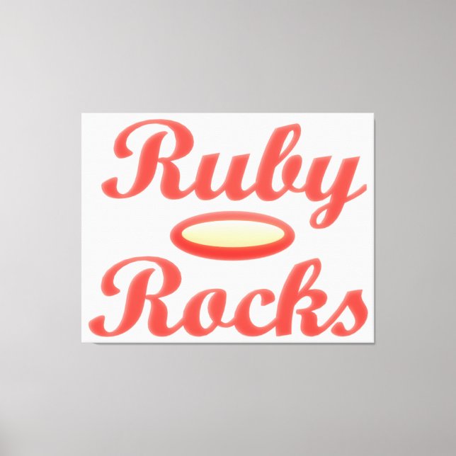 Impressão Em Tela Ruby Rocks design red e mellow creme (Frente)