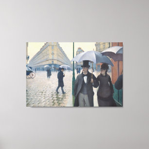 Impressão Em Tela Rue de Paris, temps de pluie, de Caillebotte