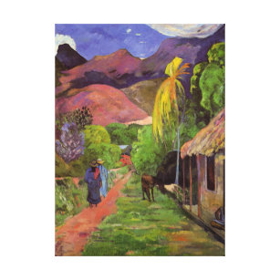 Impressão Em Tela 'Rue de Tahiti' - Paul Gauguin