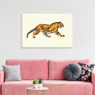 Impressão Em Tela Ruge! Eu sou um Tigre!