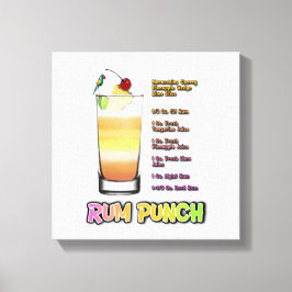 Impressão Em Tela RUM PUNCH Cocktail Recebe art 12"'12"