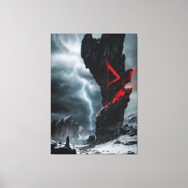 Impressão Em Tela Rune Thurisaz (Frente)