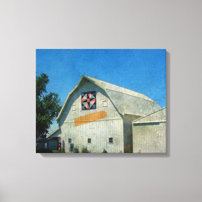 Impressão Em Tela Rural Iowa Barn (Frente)