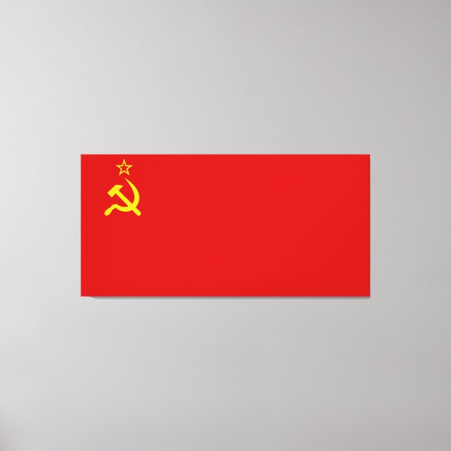 Impressão Em Tela Rússia Comunista Bandeira URSS (Frente)