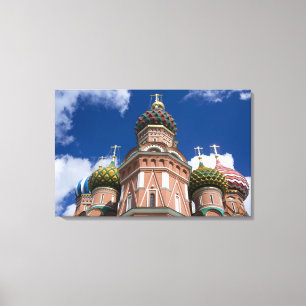 Impressão Em Tela Rússia, Moscou, Praça Vermelha. Basílica de São Ba
